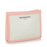 バレンシアガ クラッチバッグ セカンドバッグ 410119 アイボリー キャンバス レザー レディース BALENCIAGA 【中古】